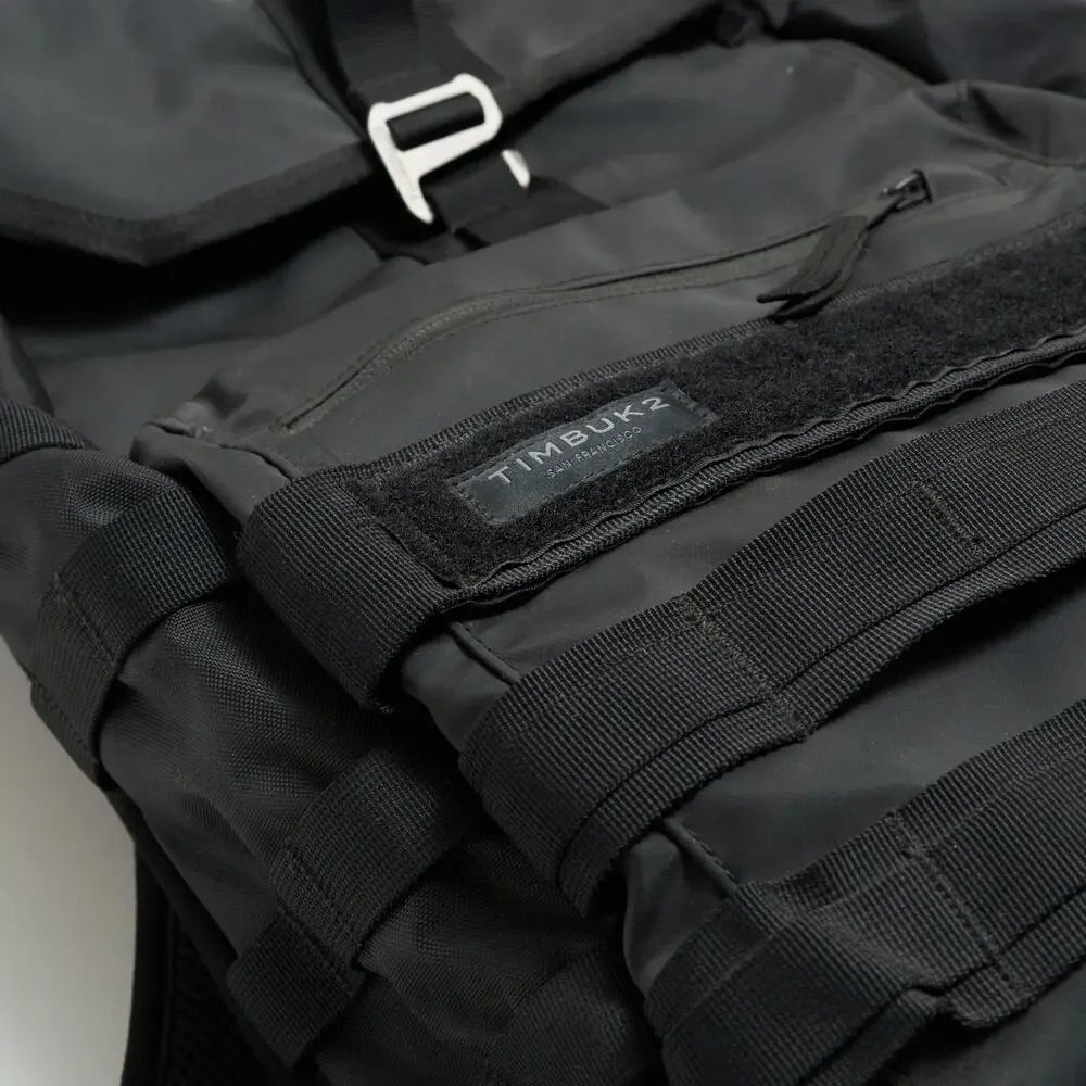 Timbuk2 Spire Laptop Backpack Black Roll Top Commuter Cycling Expandable